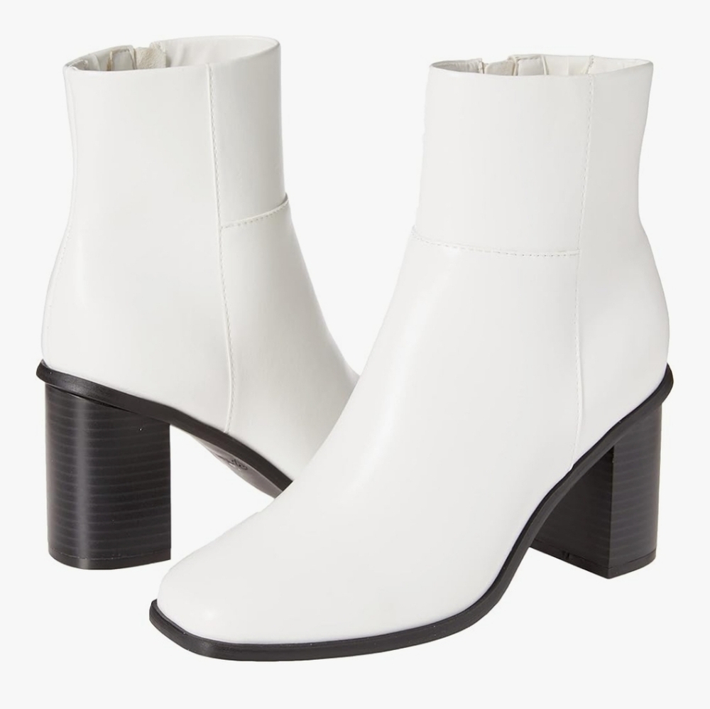 The Drop Ibita Ankle Boot White Size 9 NWT